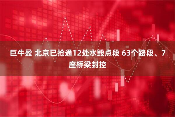 巨牛盈 北京已抢通12处水毁点段 63个路段、7座桥梁封控